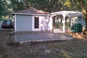 Concrete Poured, Smoothed and Curing