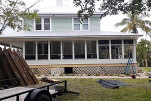 Vinyl Window Sunroom on Wrap Around Porch in Merritt Island